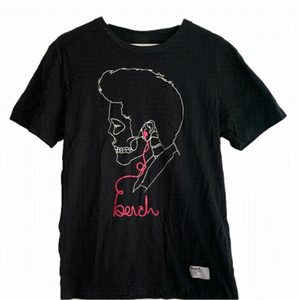 𝅺MEN’S Teen’s Size Medium Bench T-Shirt, Black, EUC
